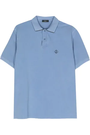 HERNO Playera tipo polo con logo bordado