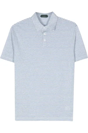 ZANONE Playera tipo polo con motivo de rayas
