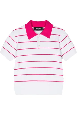 Dsquared2 Playera tipo polo corta con motivo de rayas