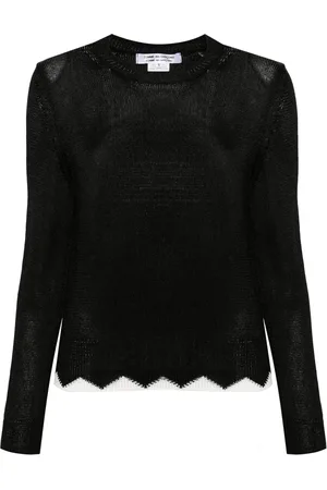 Comme des Garçons Suéter con ribete en contraste