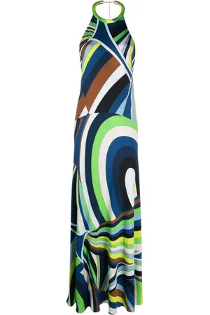 Puccini Vestido corto de seda con estampado caleidoscópico