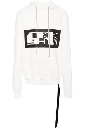 Rick Owens Hoodie con franja del logo