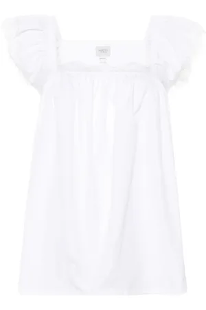Giambattista Valli Blusa de popelina con ribete de encaje