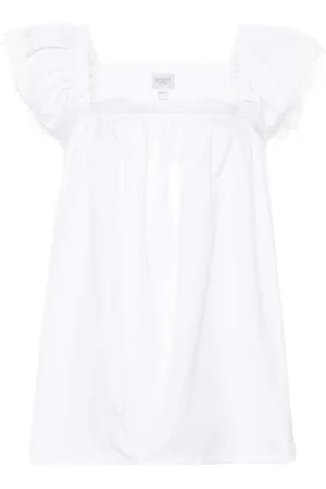 Giambattista Valli Blusa de popelina con ribete de encaje