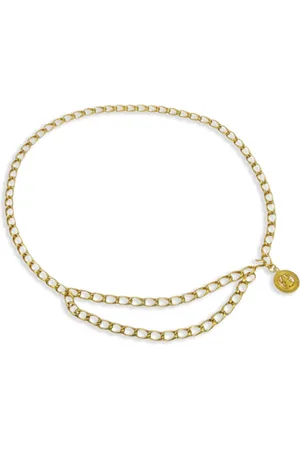CHANEL Cinturón de cadena con detalle de medallón 1994