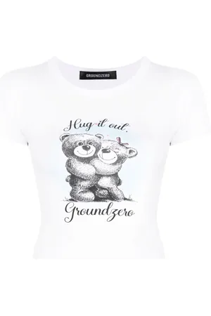 Ground Zero Playera con eslogan estampado