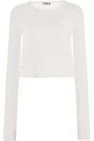 ÉTERNE Top manga larga con cuello redondo