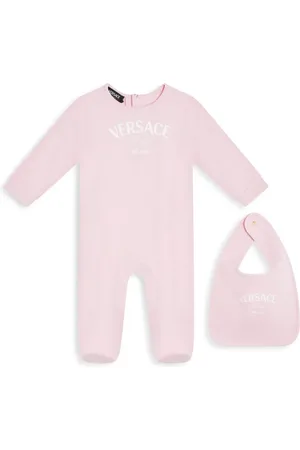VERSACE Set de mameluco con logo estampado