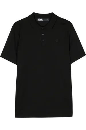 Karl Lagerfeld Playera tipo polo con parche Ikonik Karl