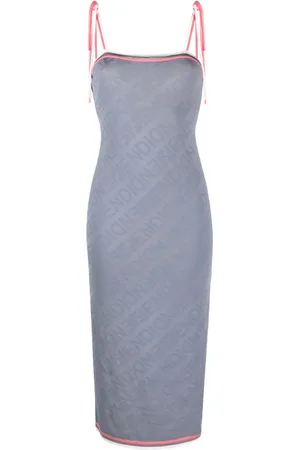 Fendi Vestido midi con monograma