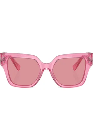 Dolce & Gabbana Lentes de sol con armazón cuadrada transparente