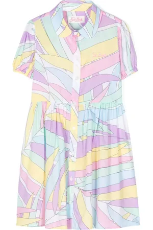 MC2 SAINT BARTH Vestido con diseño color block y logo bordado