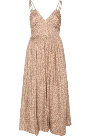 Twin-Set Vestido midi con animal print