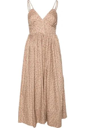 Twin-Set Vestido midi con animal print