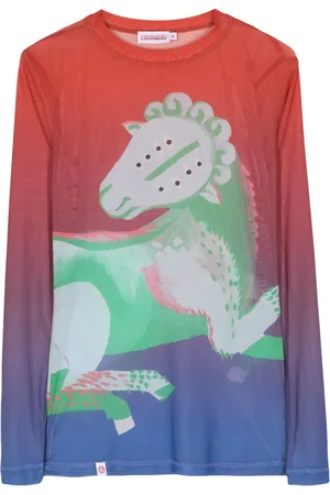 Charles Jeffrey Loverboy Playera semitransparente con estampado gráfico