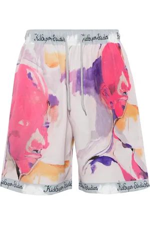 KIDSUPER STUDIOS Shorts deportivos con estampado abstracto