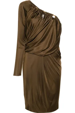 Puccini Vestido midi con diseño asimétrico y drapeado