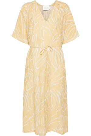 Closed Vestido largo con cuello en V y estampado floral