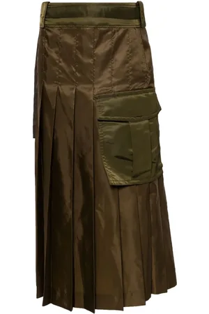 SACAI Falda midi con diseño plisado