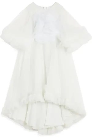 Maison Ava Vestido de tul con detalles de volantes