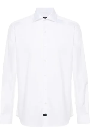 FAY Camisa con cuello italiano