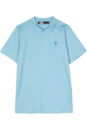 Karl Lagerfeld Playera tipo polo con bordado Ikonik