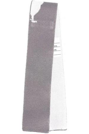 Thom Browne Corbata de seda con motivo en jacquard 4-Bar