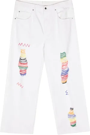 Glass Cypress Jeans rectos con efecto envejecido