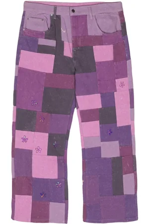 Glass Cypress Jeans rectos con diseño patchwork