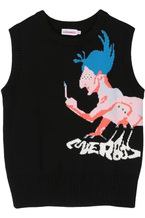 Charles Jeffrey Loverboy Chaleco tejido en intarsia