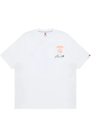 A Bathing Ape Playera con logo estampado