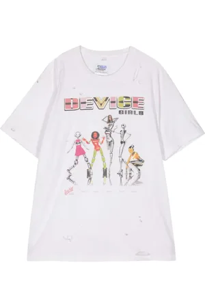 DOUBLET Playera con estampado Girls & Robots