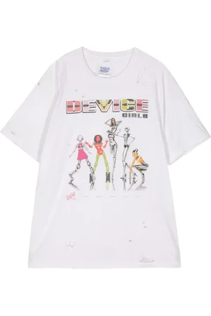 DOUBLET Playera con estampado Girls & Robots