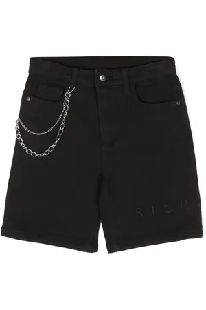 John Richmond Shorts de mezclilla con logo bordado