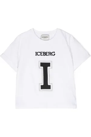 Iceberg Playera con cuello redondo y logo bordado