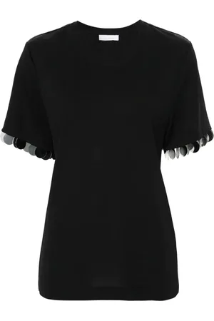 Paco rabanne Playera con detalle de lentejuelas