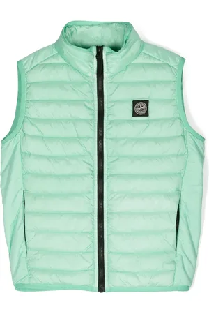 Stone Island Chaleco capitonado con parche del logo