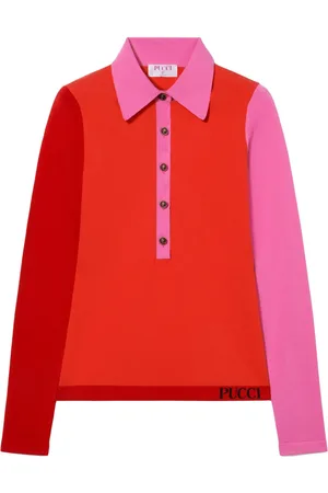 Puccini Playera tipo polo con diseño color block