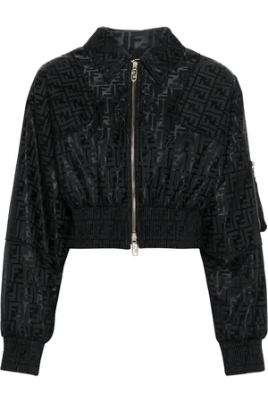 Fendi Chamarra corta con motivo FF en jacquard
