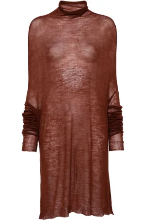Rick Owens Vestido tejido con logo en el cuello