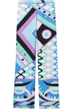 Puccini Pantalones de seda con estampado Vivara