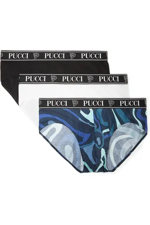 Puccini Set de tres piezas de ropa interior con logo en la pretina