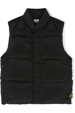 Stone Island Chaleco capitonado con parche del logo