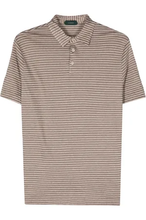 ZANONE Playera tipo polo con motivo de rayas