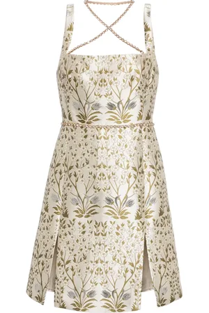 Giambattista Valli Vestido corto con motivo floral en jacquard