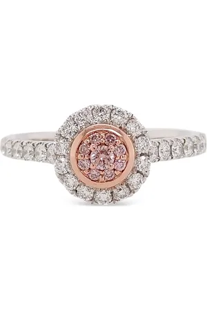 HYT Jewelry Anillo en oro rosa y platino con diamantes en pavé