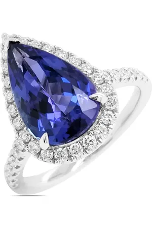 HYT Jewelry Anillo en platino con diamante y tanzanita