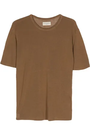OFFICINE GENERALE Playera texturizada con cuello redondo