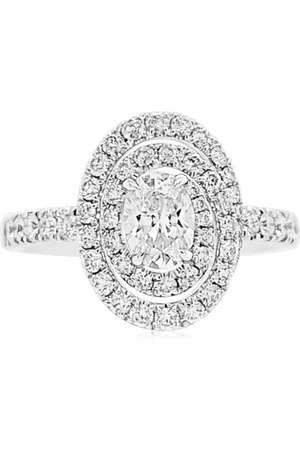 HYT Jewelry Anillo en platino con diamantes y medio pavé