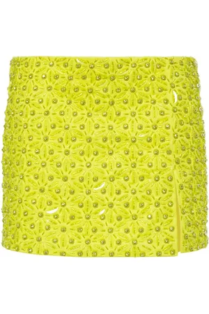 Des Phemmes Falda corta con bordado floral